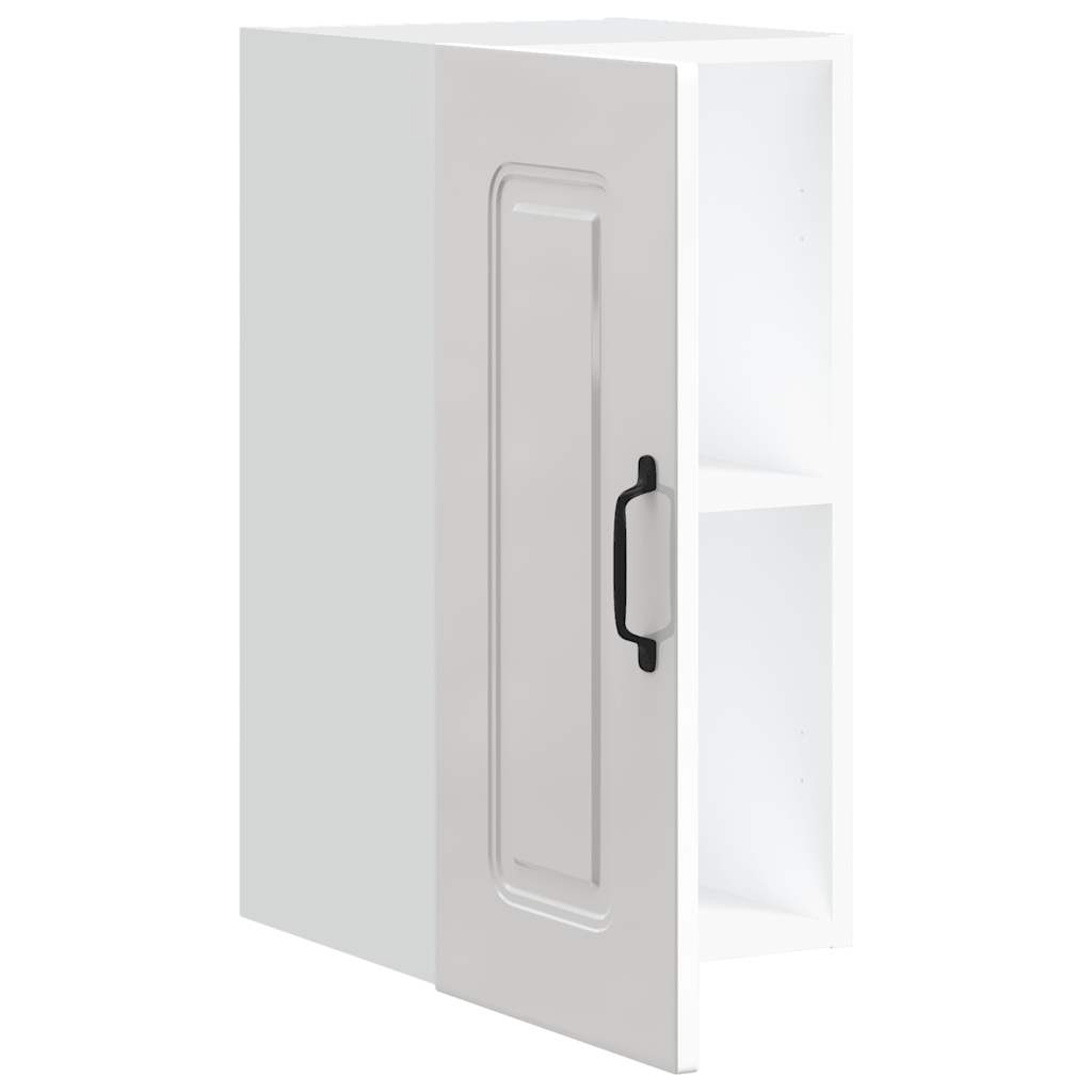 Armário de parede de cozinha Kalmar branco alto brilho - Image 7