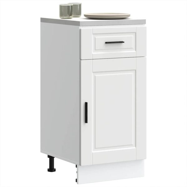 Armário base de cozinha Porto derivados de madeira branco