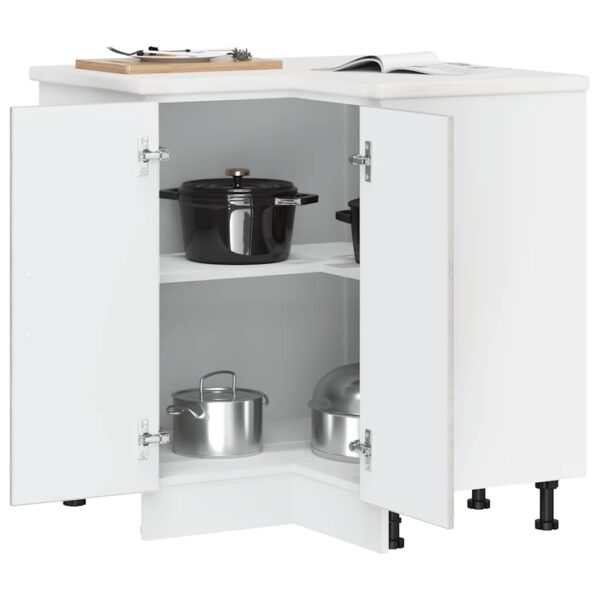Armário base canto cozinha Porto madeira cinzento cimento - Image 2