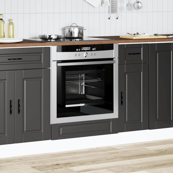 Armário forno Porto derivados de madeira preto - Image 2