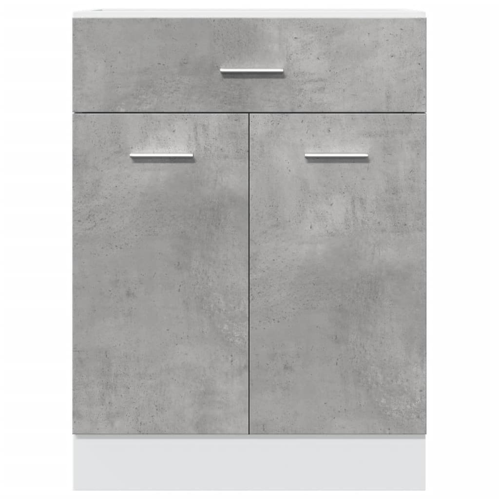 Armário inferior c/ gavetas 60x46x81,5cm contraplacado cinzento - Image 3