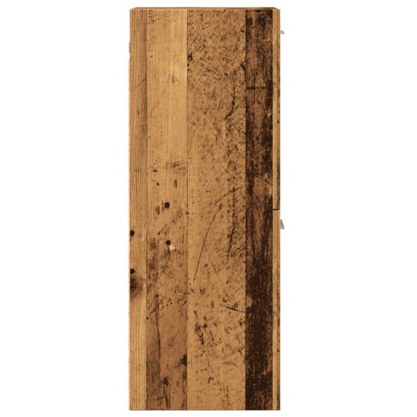 Armário suspenso de WC 30x30x80 cm deriv. madeira madeira velha - Image 6