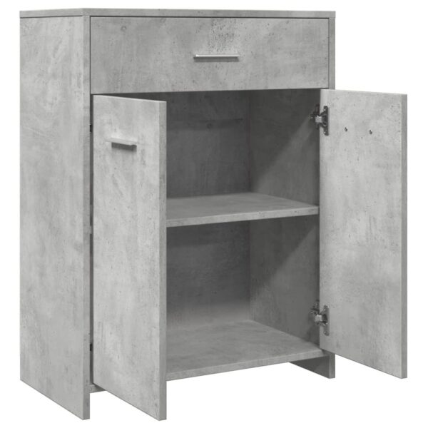 Armário de casa de banho 60x33x80cm contraplacado cinza cimento - Image 6