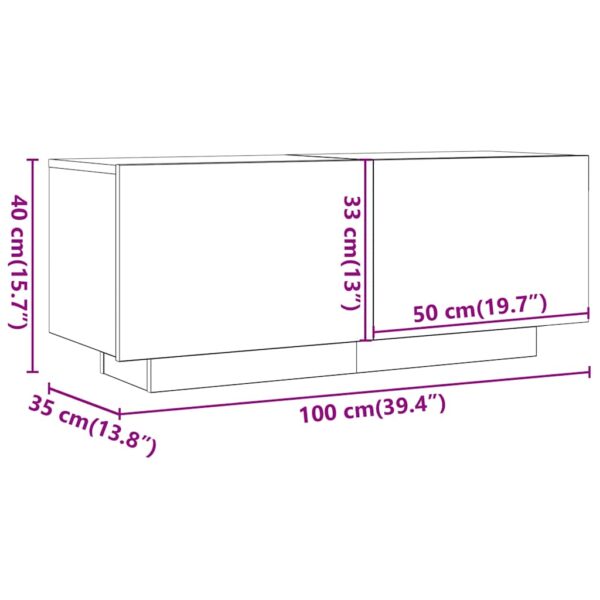 Móvel de TV 100x35x40 cm derivados de madeira madeira velha - Image 10