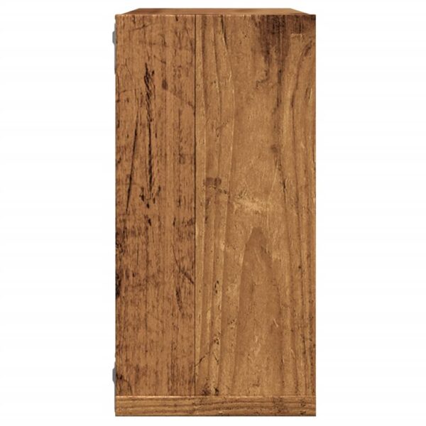Prateleiras de parede cubos 2 pcs deriv. madeira madeira velha - Image 5