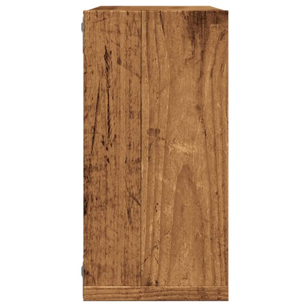 Prateleiras de parede cubos 4 pcs deriv. madeira madeira velha - Image 5
