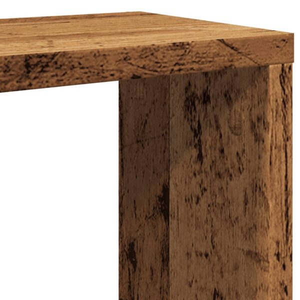 Prateleiras de parede cubos 4 pcs deriv. madeira madeira velha - Image 7