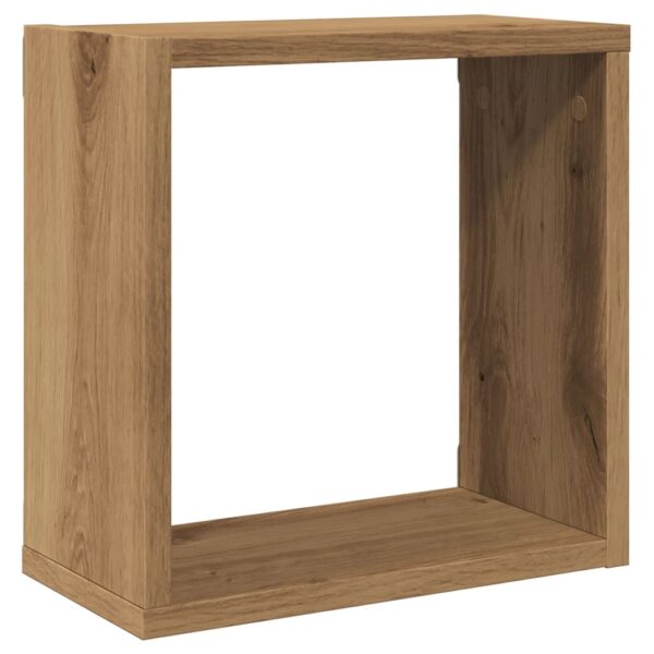 Prateleiras cubo 4 pcs derivados de madeira carvalho artisiano - Image 3