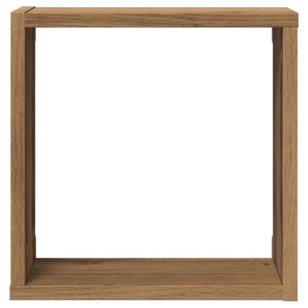 Prateleiras cubo 4 pcs derivados de madeira carvalho artisiano - Image 4