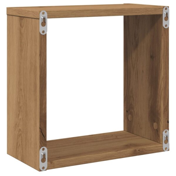 Prateleiras cubo 6 pcs derivados de madeira carvalho artisiano - Image 6