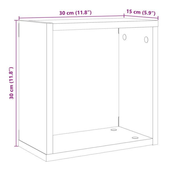 Prateleiras cubo 6 pcs derivados de madeira carvalho artisiano - Image 9