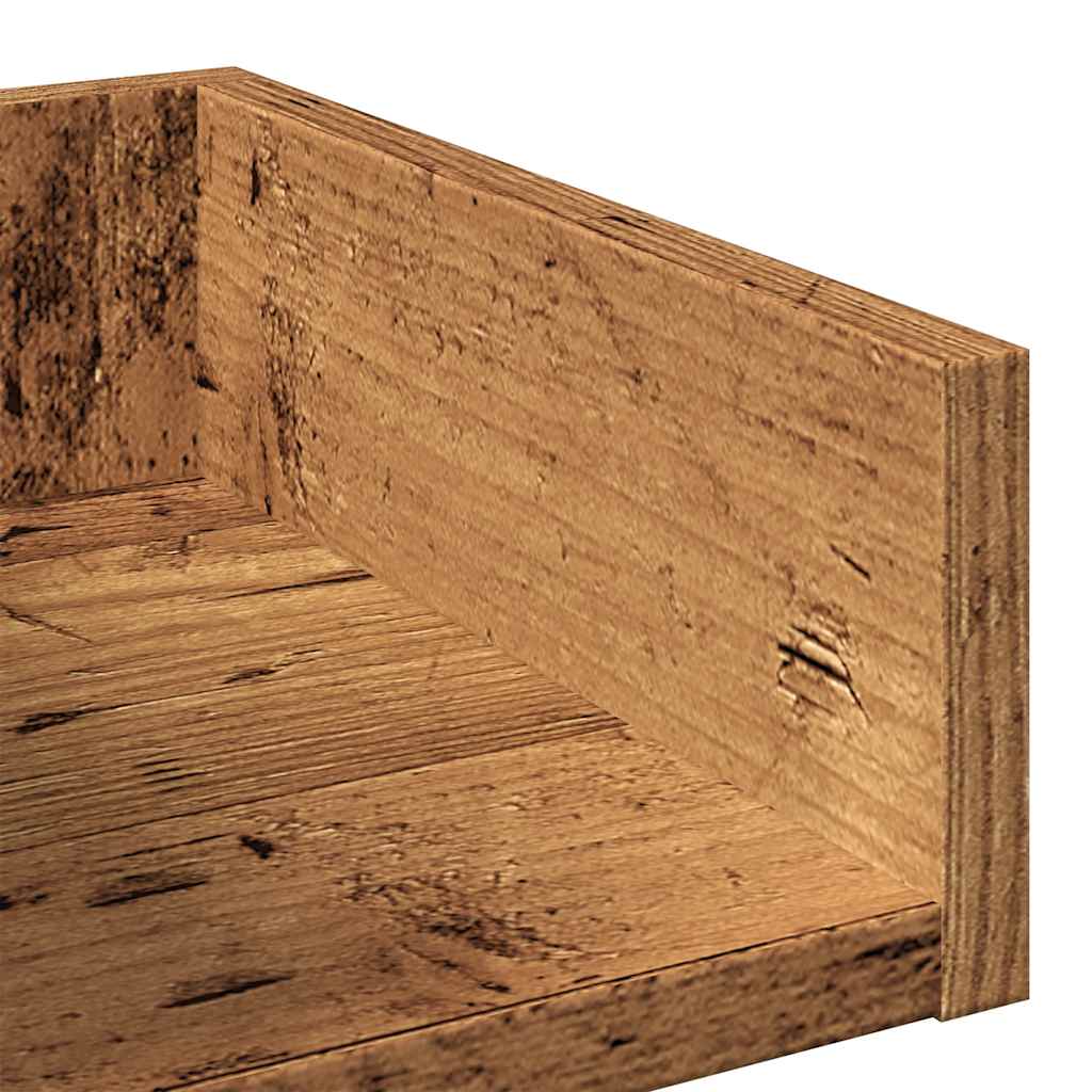Estante 48x25,5x140 cm contraplacado madeira velha - Image 6