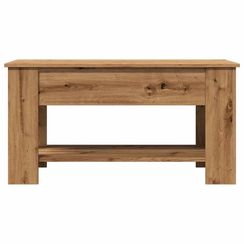 Mesa de centro em carvalho artesanal 101x49x52 cm - Image 4