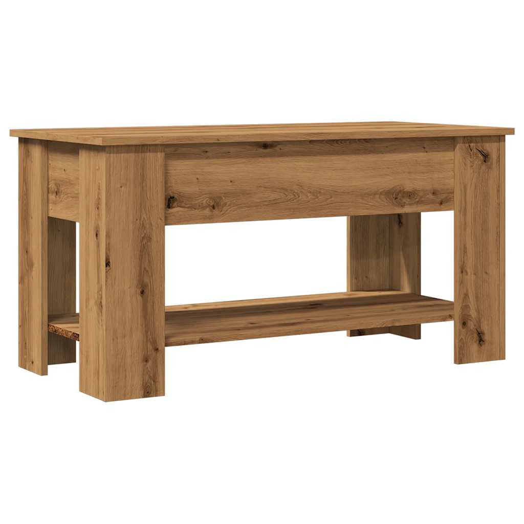 Mesa de centro em carvalho artesanal 101x49x52 cm - Image 6