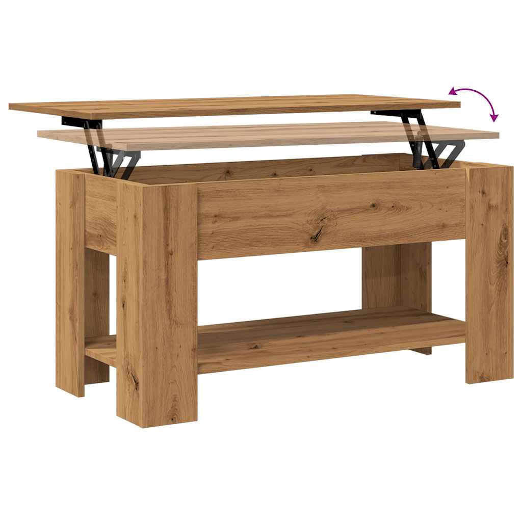 Mesa de centro em carvalho artesanal 101x49x52 cm - Image 7