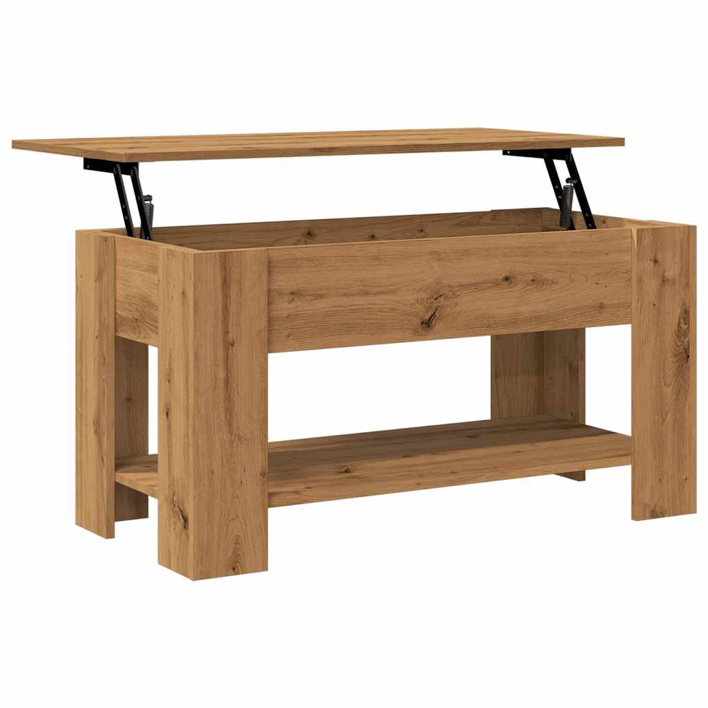 Mesa de centro em carvalho artesanal 101x49x52 cm - Image 8