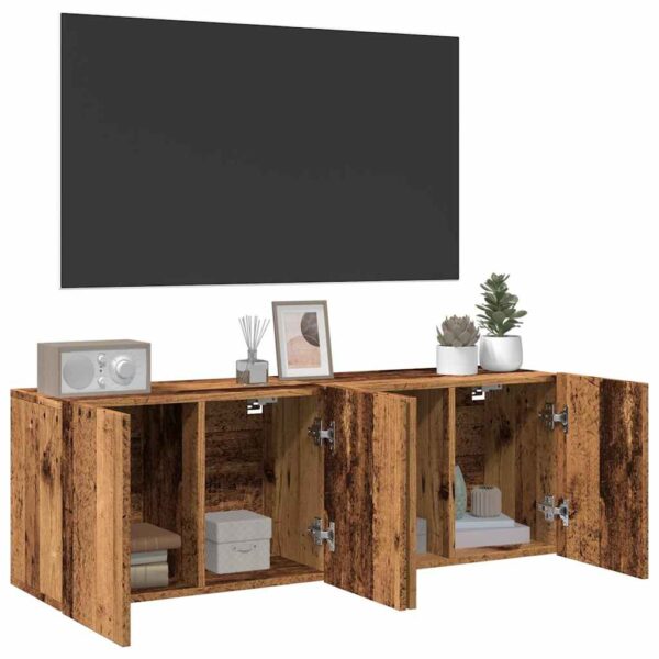 Móveis de parede para TV 2 pcs 60x30x41 cm madeira velha - Image 3