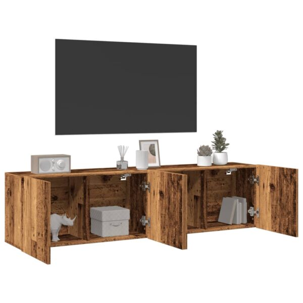 Móveis de parede para TV 2 pcs 80x30x41 cm madeira velha - Image 2