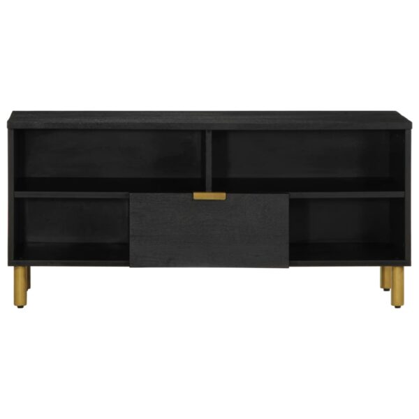 Móvel de TV 100x33x46 cm derivados de madeira preto - Image 3