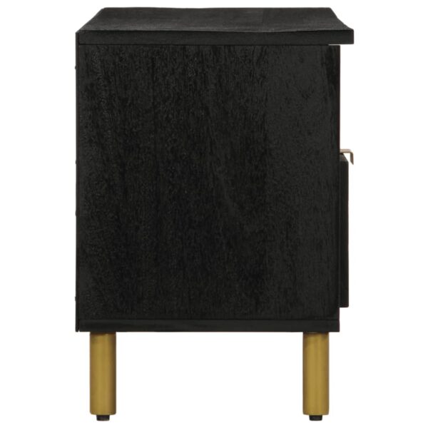 Móvel de TV 100x33x46 cm derivados de madeira preto - Image 4