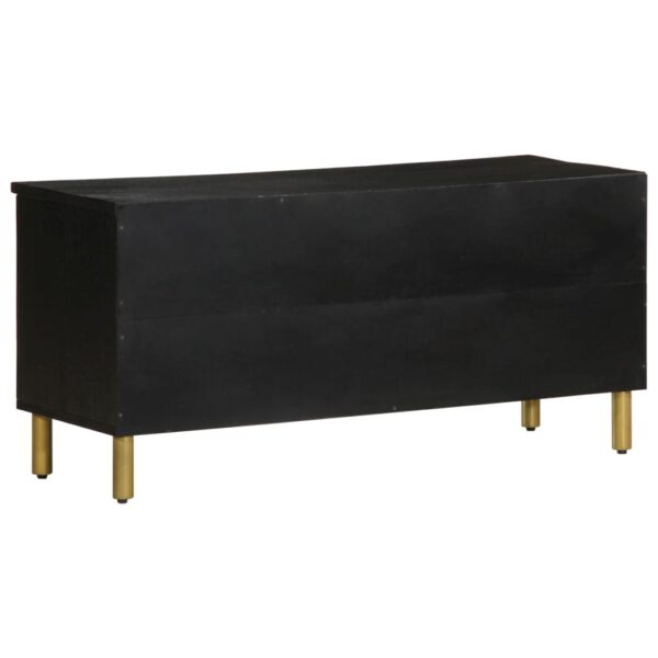 Móvel de TV 100x33x46 cm derivados de madeira preto - Image 5