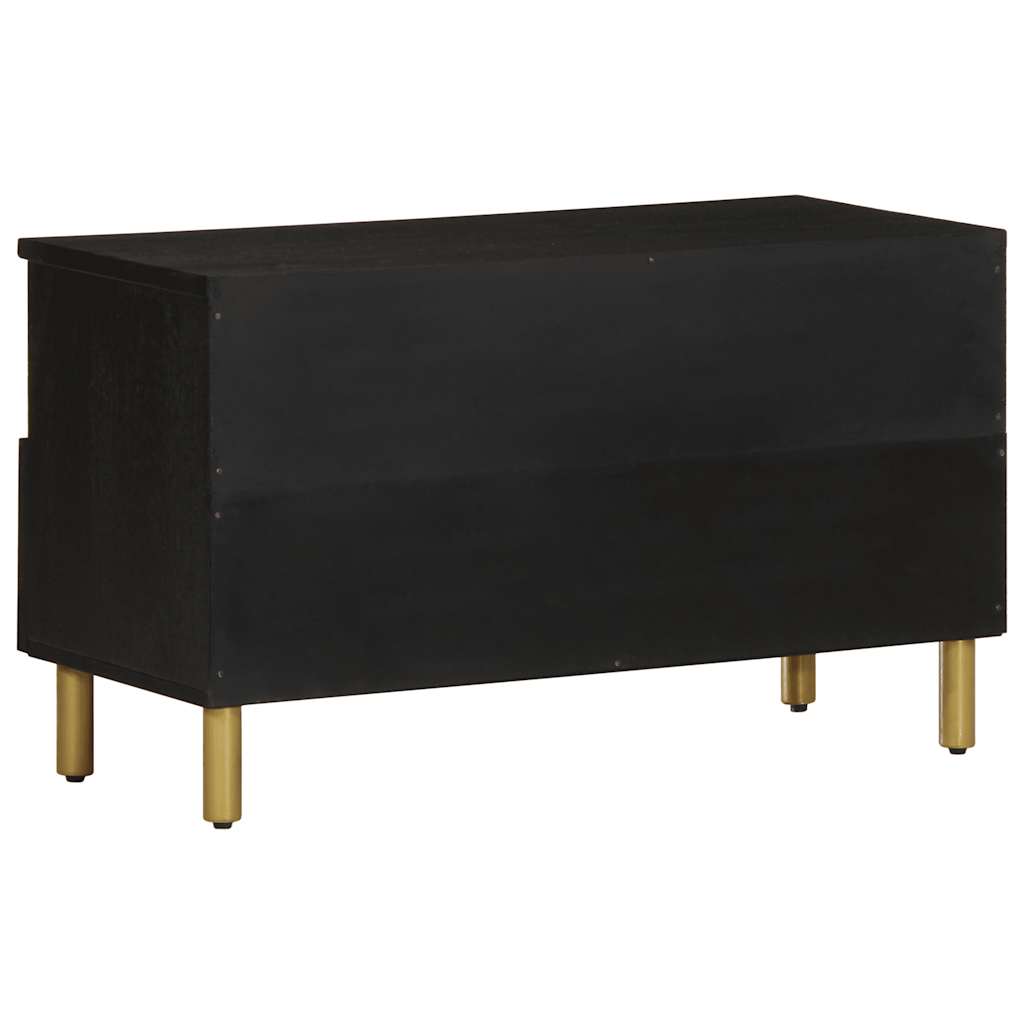 Móvel de TV 80x33x46 cm derivados de madeira preto - Image 5