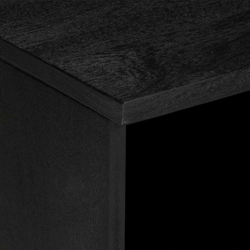 Móvel de TV 80x33x46 cm derivados de madeira preto - Image 7