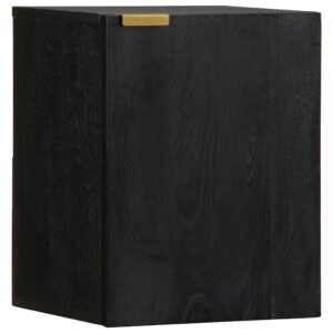 Armário suspenso p/ WC 38x33x48 cm derivados de madeira preto