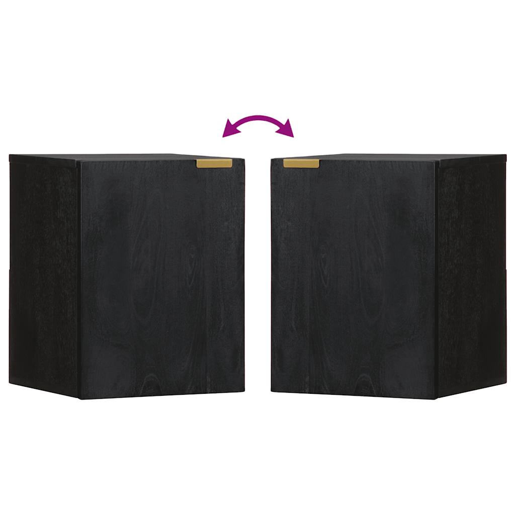 Armário suspenso p/ WC 38x33x48 cm derivados de madeira preto - Image 6