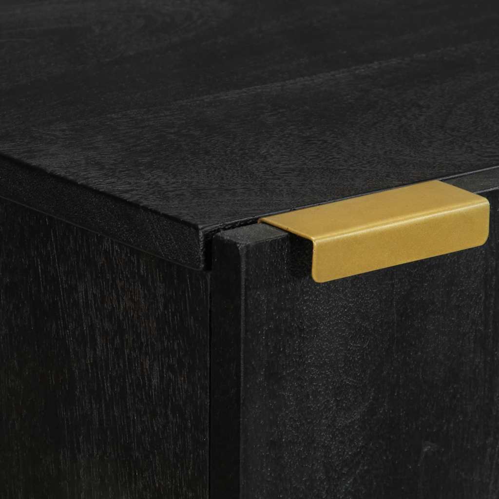 Armário suspenso p/ WC 38x33x48 cm derivados de madeira preto - Image 7