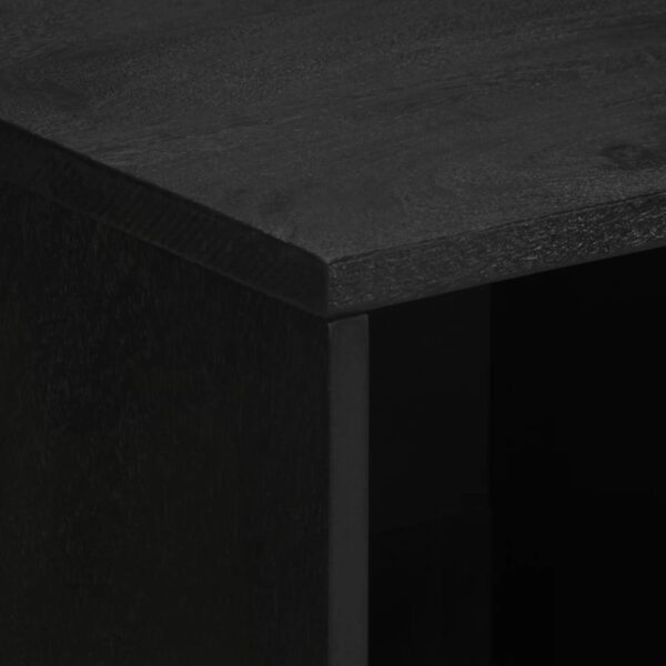 Aparador 80x33x75 cm derivados de madeira preto - Image 7