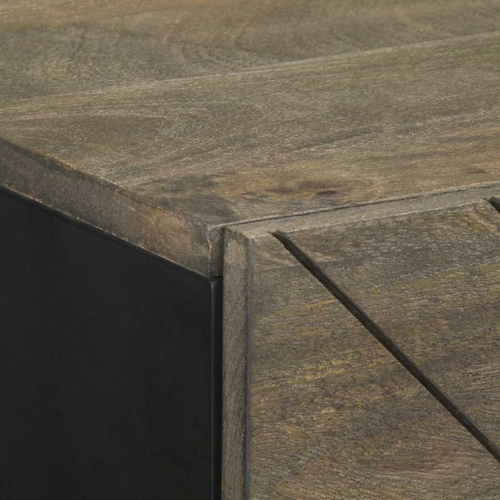 Aparador 40x33x75 cm madeira maciça manga preto - Image 6