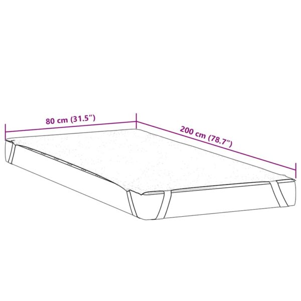 Protetor de colchão impermeável 80x200 cm branco - Image 6