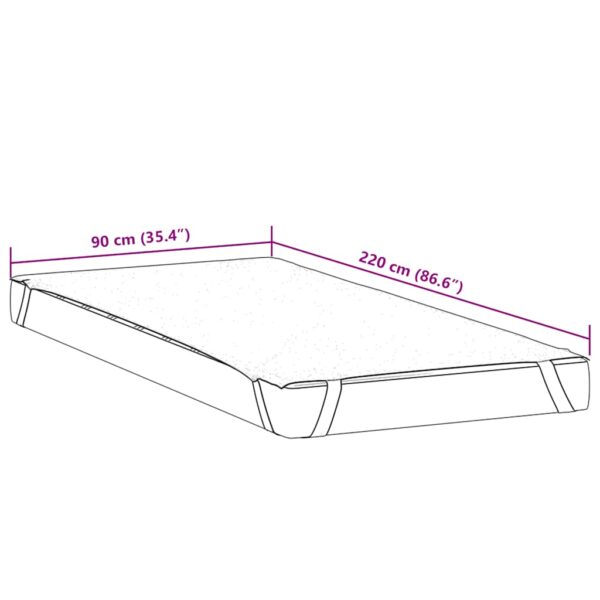 Protetor de colchão impermeável 90x220 cm branco - Image 6