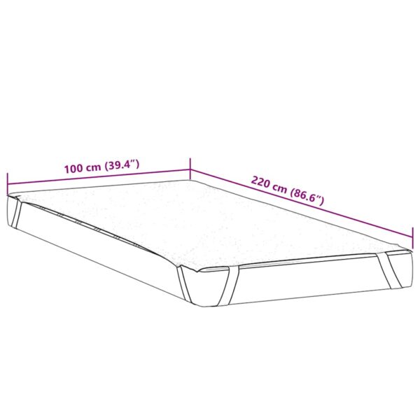 Protetor de colchão impermeável 100x220 cm branco - Image 6