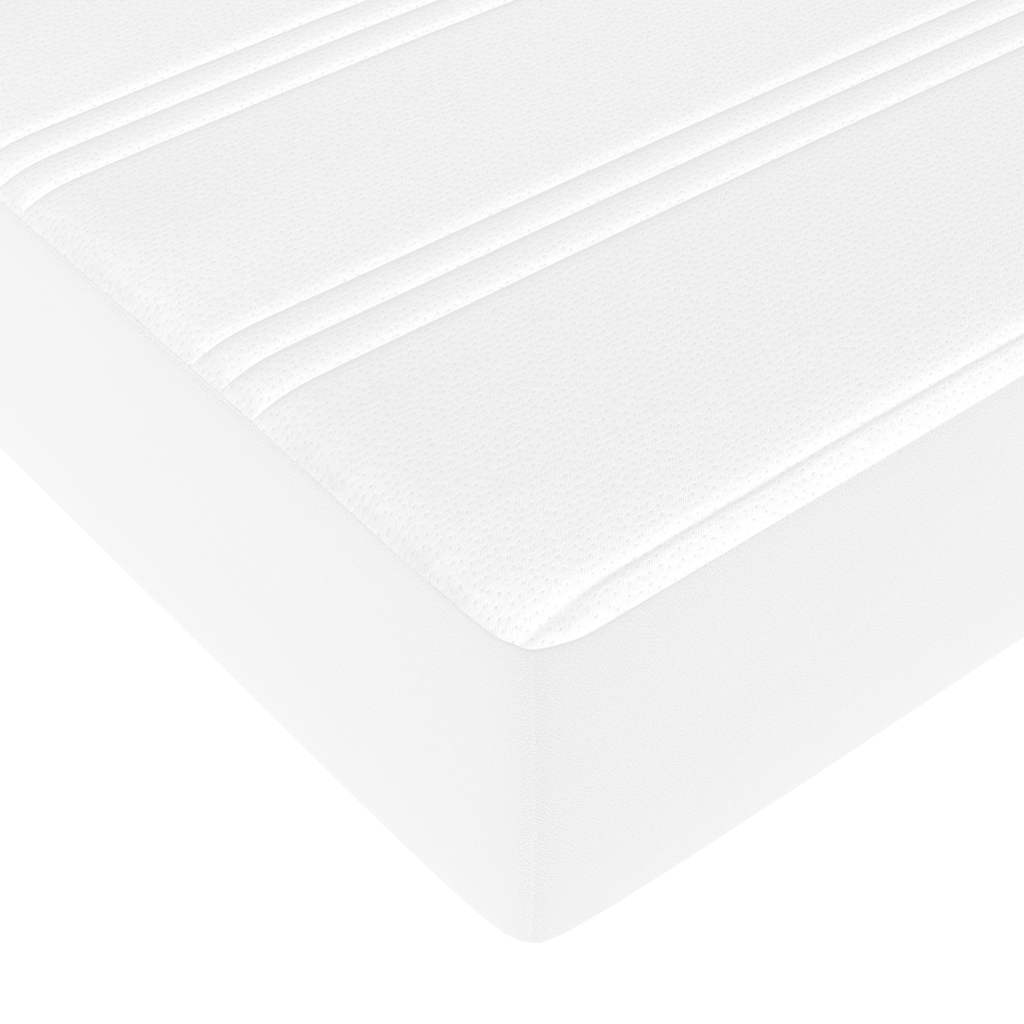 Estrutura de cama otomana com colchão branco couro falso - Image 10