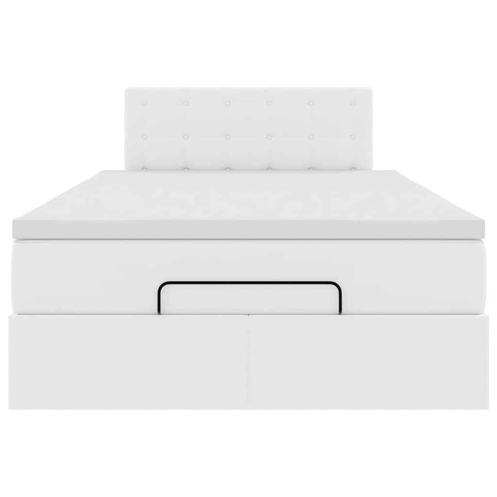 Estrutura de cama otomana com colchão branco Couro falso - Image 4