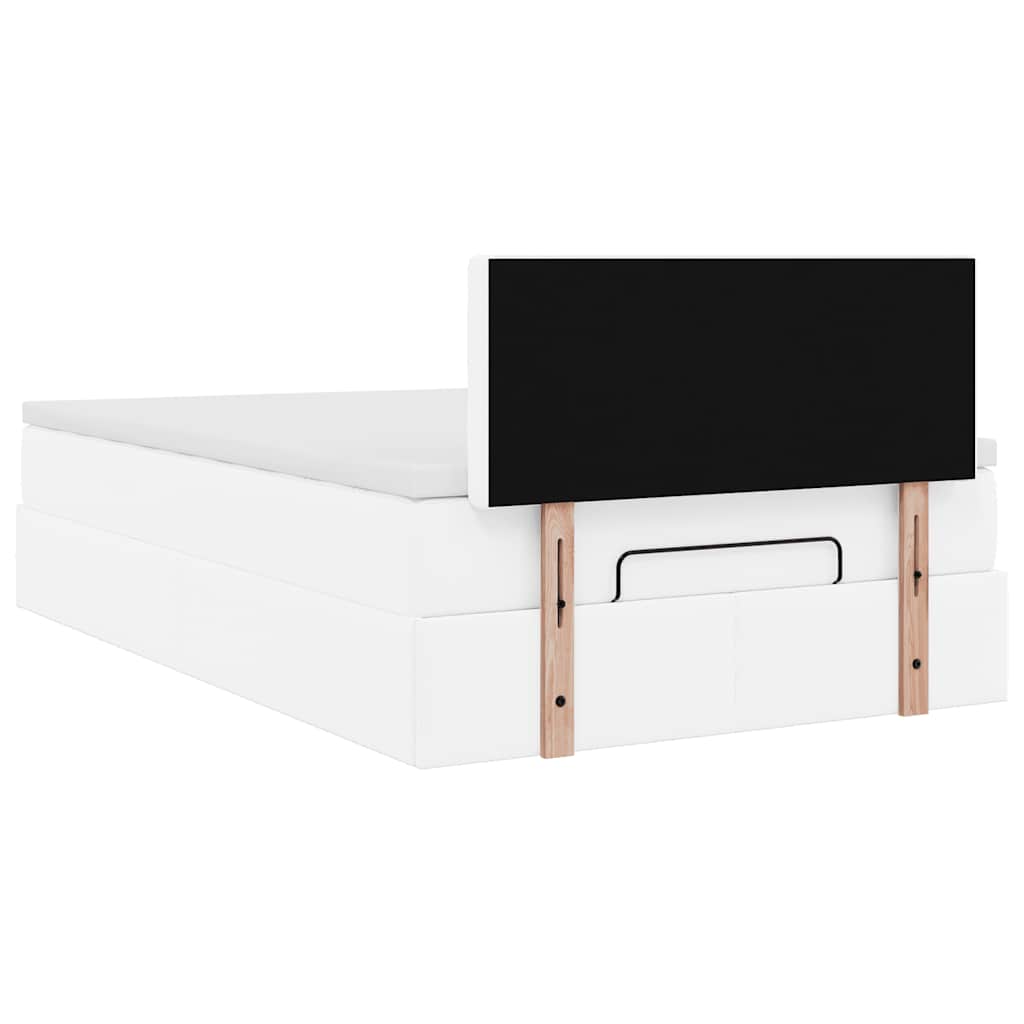 Estrutura de cama otomana com colchão branco Couro falso - Image 8