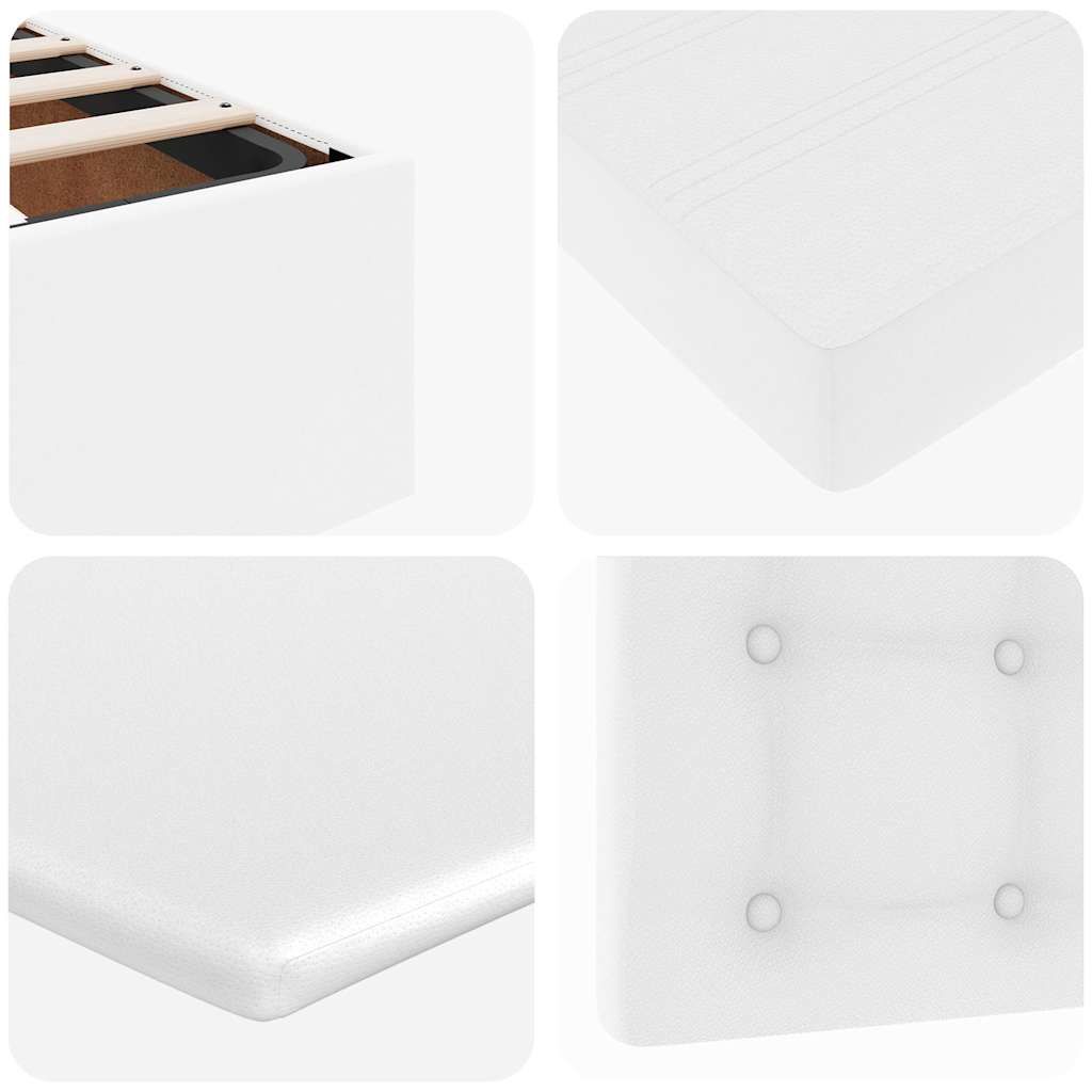 Estrutura de cama otomana com colchão branco Couro falso - Image 10