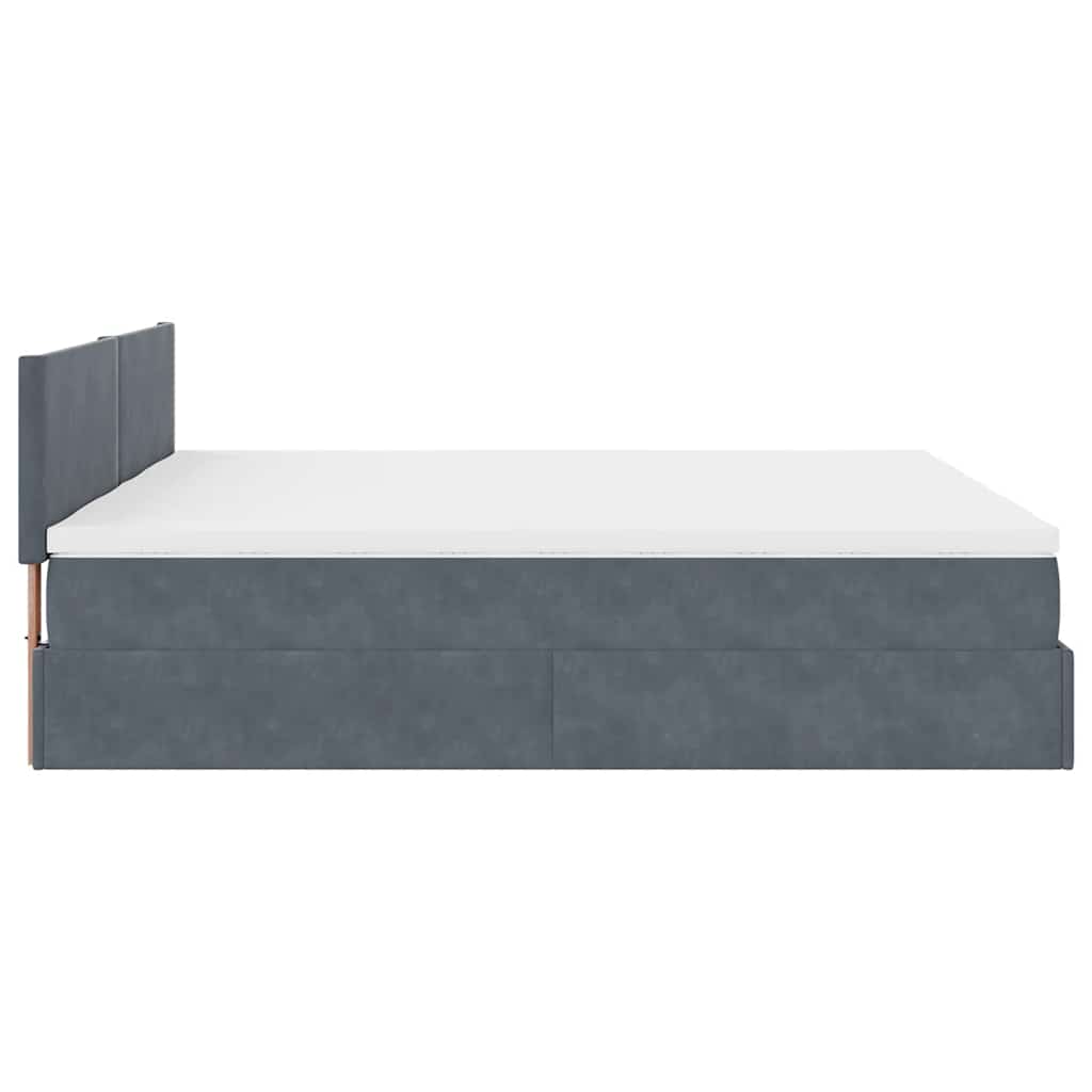 Estrutura cama otomana colchões 180x200 cm cinzento escuro - Image 7