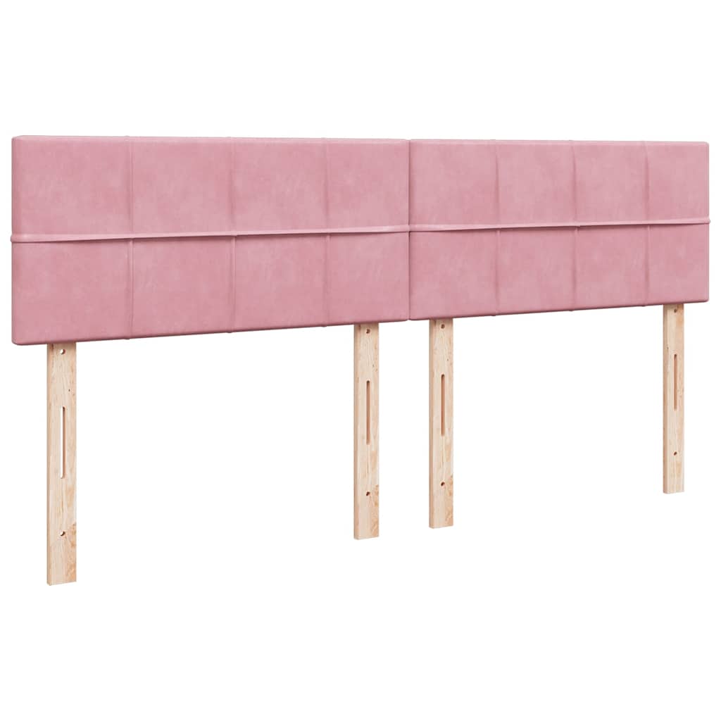 moldura de cama otomana vidaXL com colchão rosa 200x200cm Veludo - Image 6