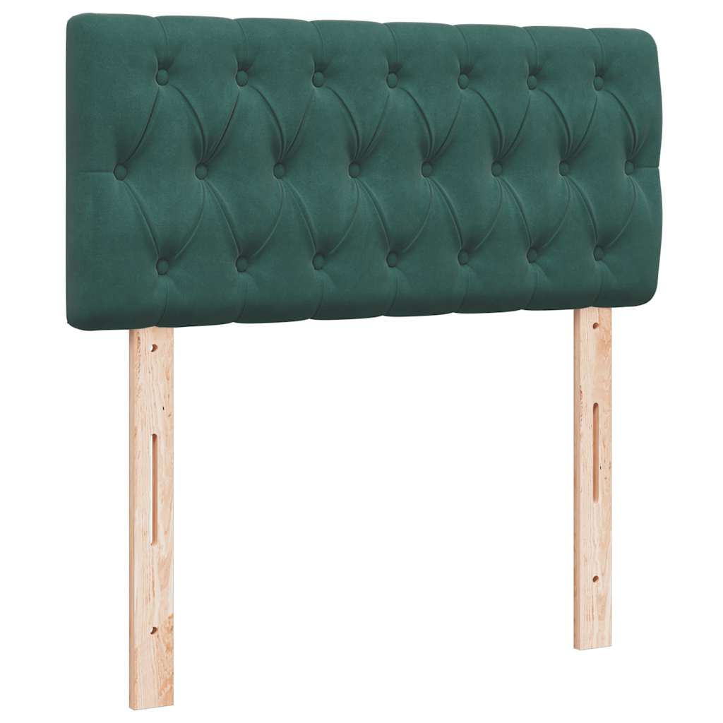 Estrutura de cama otomana com colchão verde escuro veludo - Image 7
