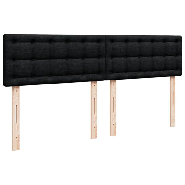 Estrutura de cama otomana com colchão 180x200 cm tecido preto - Image 7