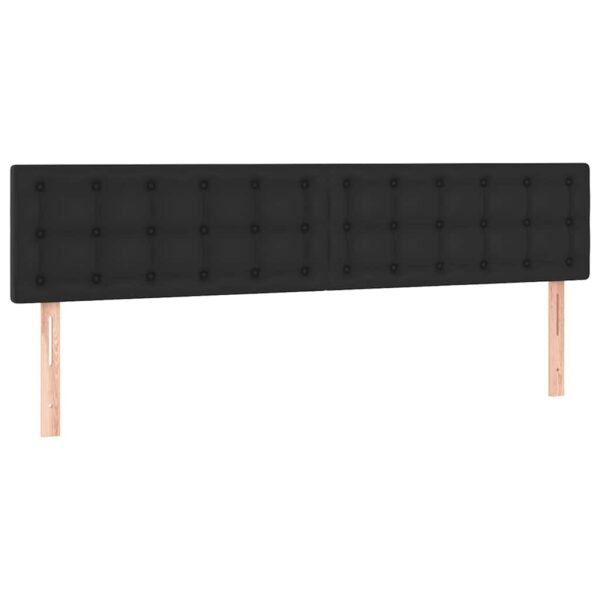 Estrutura de cama otomana com colchões pele artificial preta - Image 7