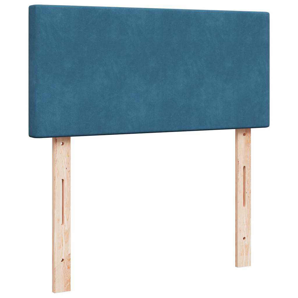 Estrutura de cama otomana com colchão azul escuro veludo - Image 7