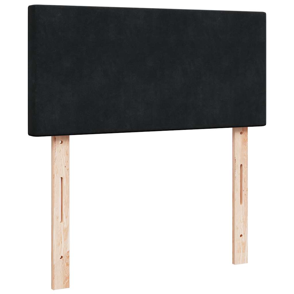 Estrutura de cama otomana com colchões 200x200cm veludo preto - Image 7