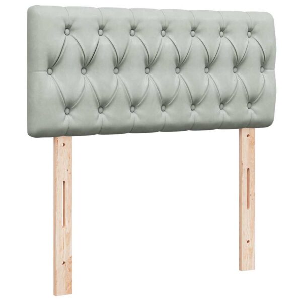 Estrutura cama otomana colchões 160x200cm veludo cinzento claro - Image 7