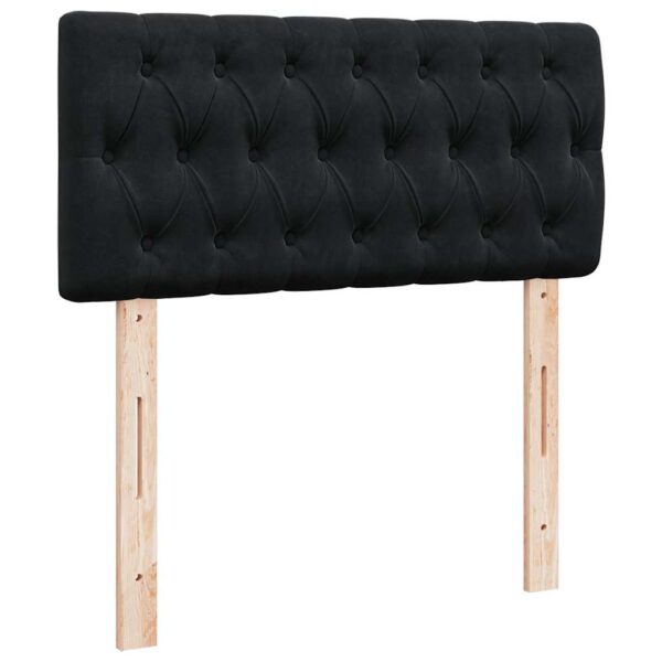 Estrutura de cama otomana com colchões 160x200 cm veludo preto - Image 7