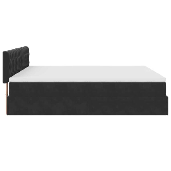Estrutura de cama otomana com colchões 160x200 cm veludo preto - Image 8