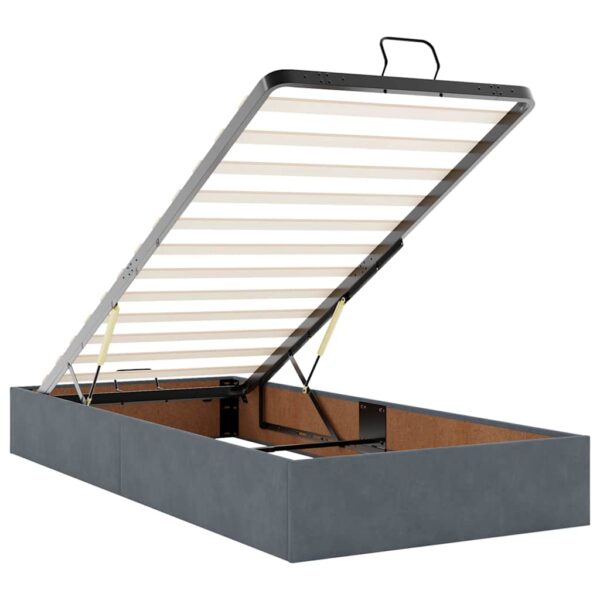 Estrutura cama otomana colchões 180x200 cm cinzento escuro - Image 10